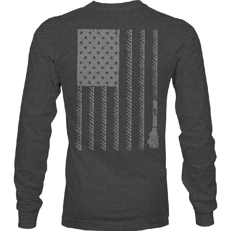 Hooey Men's Liberty Roper Charcoal Long Sleeve Tee