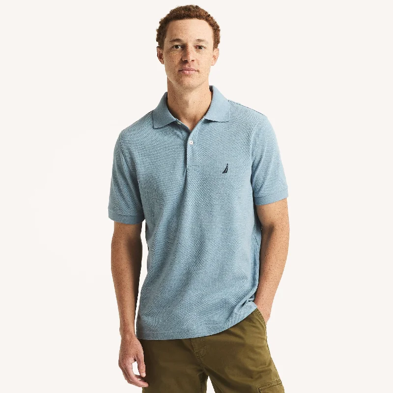 Nautica Mens Classic Fit Heather Deck Polo