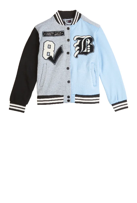 Girls Varsity League Graphic Chenille Patch Jacket