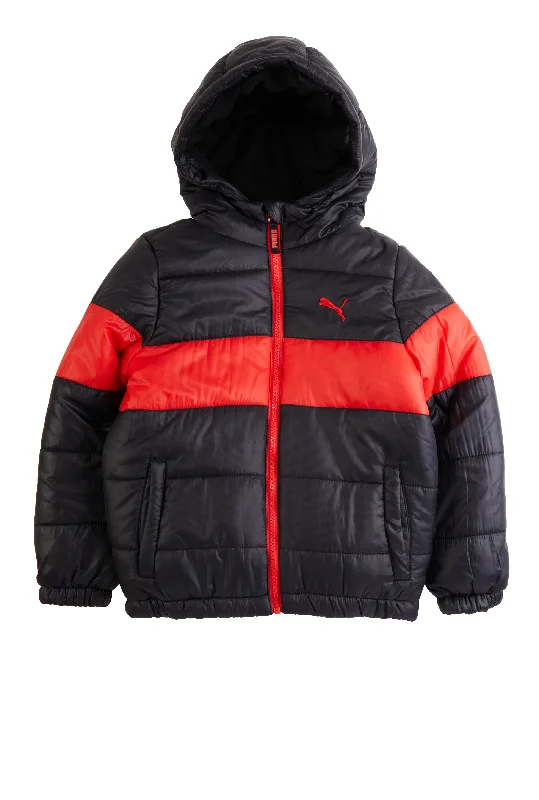 Boys Puma Stripe Detail Puffer Jacket