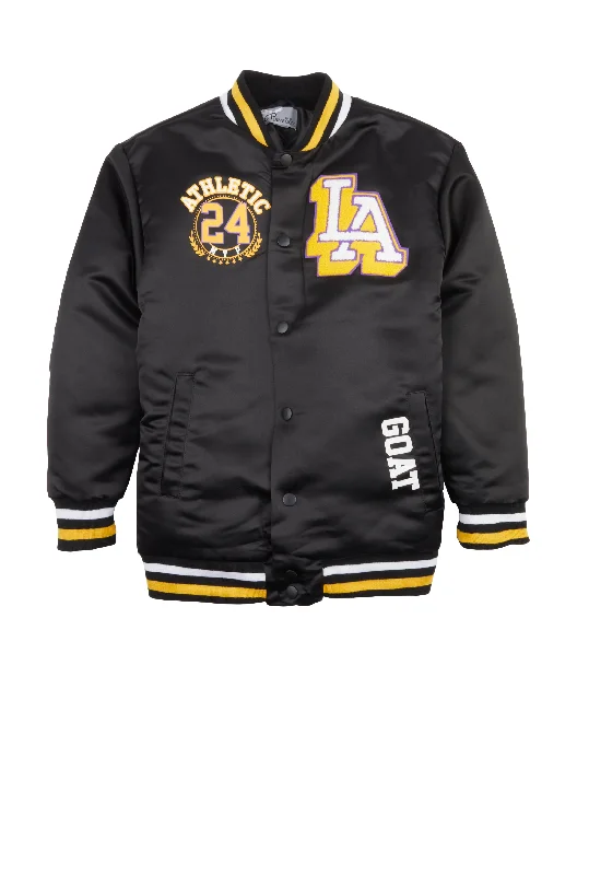 Boys Athletic Graphic Varsity Bomber Jacket