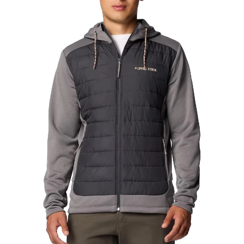 Columbia Men's Florida State Out-Shield Hybrid Hooded Jacket - Black/Grey