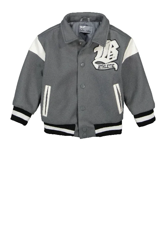 Toddler Boys B Initial Chenille Patch Varsity Jacket