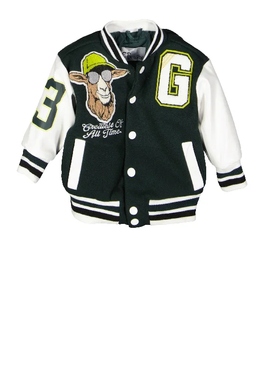 Baby Boys 12-24M Goat Chenille Patch Varsity Jacket