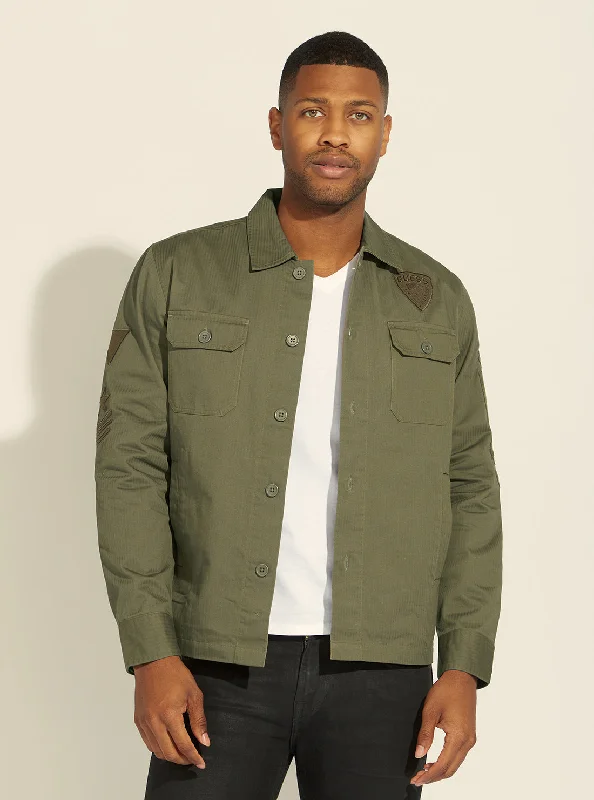 Green Canteen Vintage Army Shirt Jacket