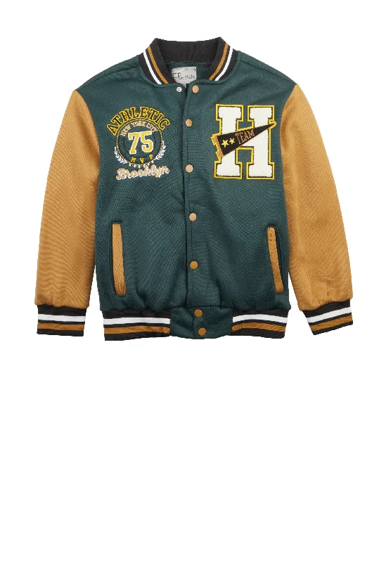 Boys Athletic Brooklyn Graphic Varsity Jacket