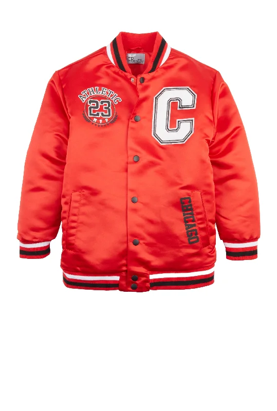 Boys Athletic Graphic Varsity Bomber Jacket