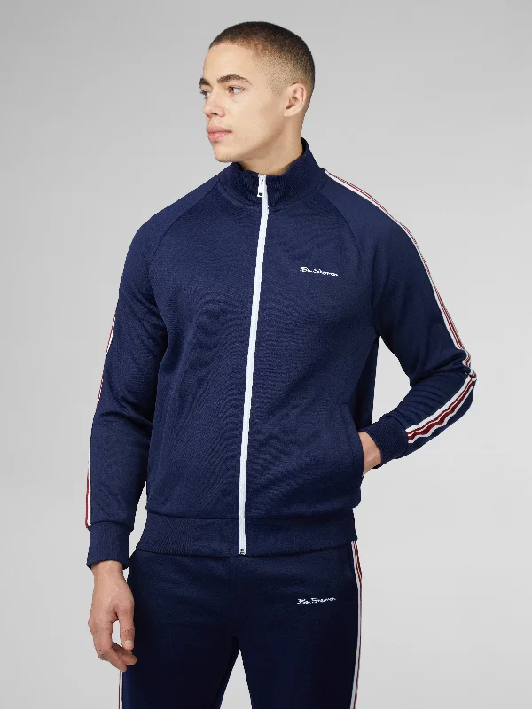 Signature Taped Tricot Track Top - Marine