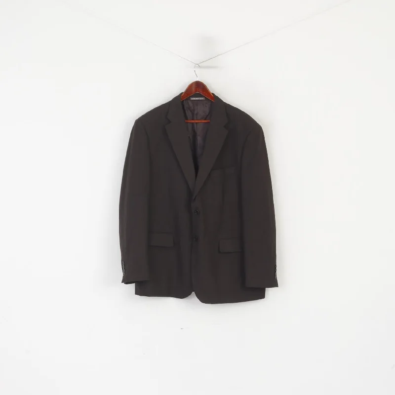 Alessandro Reale Men 58 48 Blazer Brown Linea Tasmania Single Breasted Jacket