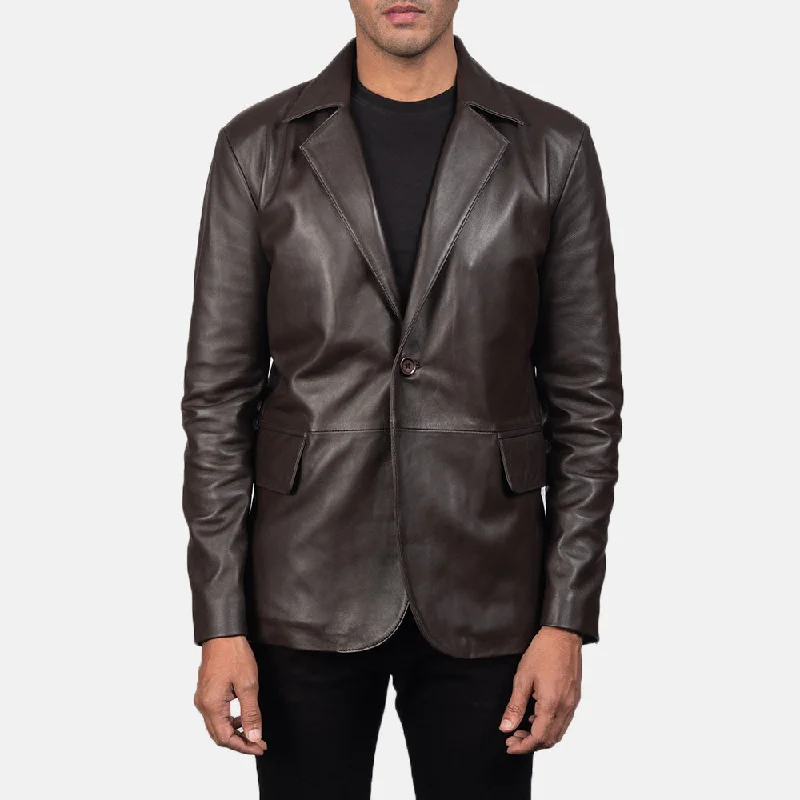 Daron Brown Leather Blazer