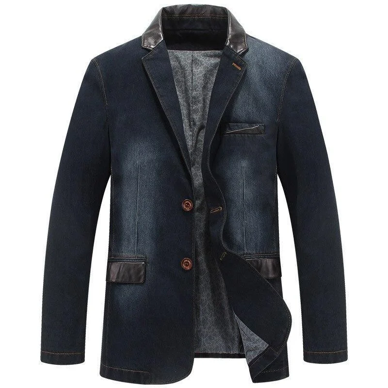 Men Blazer - Streetstyle Denim Blazer