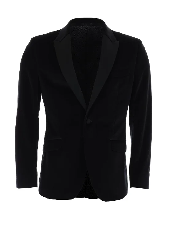 Torre Grissom Velvet Blazer, Black