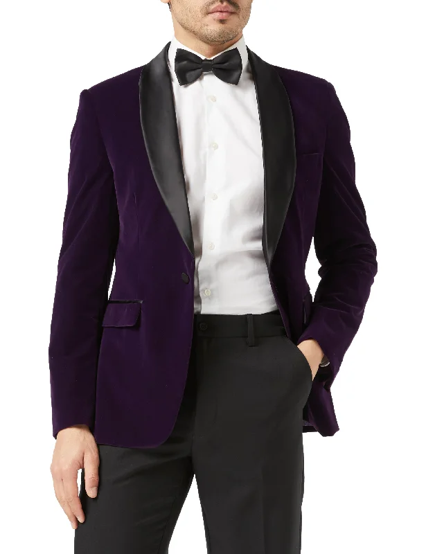 Tuxedo Ricky - Purple Soft Velvet Jacket