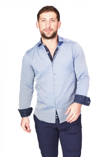 Blue & Navy Sport Fit Casual Shirt