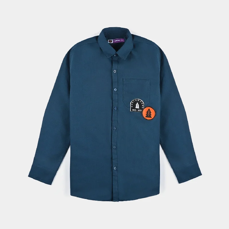 Boys Oxford Casual Shirt F/S (North Wood)-T.Green