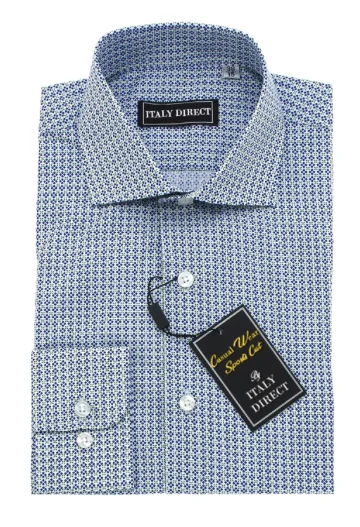 Blue Pattern Sport Fit Casual Shirt