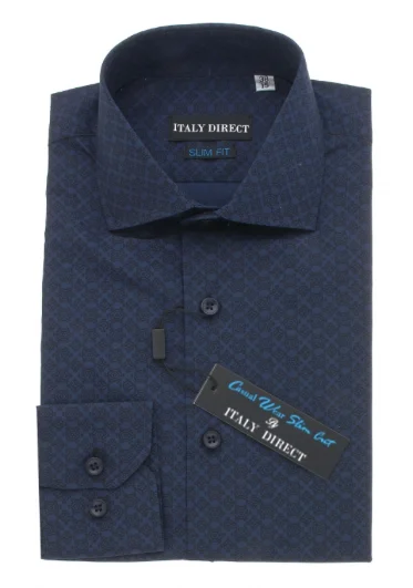 Dark Blue Slim Fit Casual Shirt