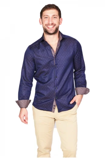 Dark Blue Sport Fit Casual Shirt