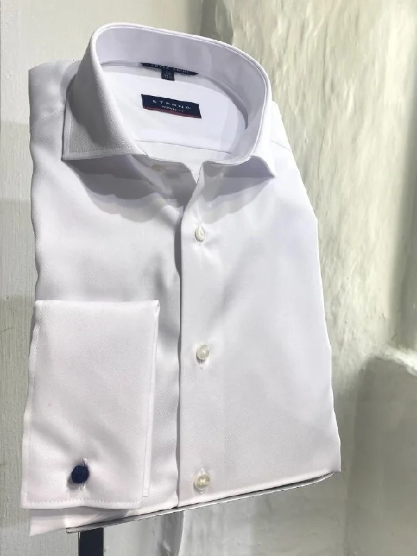 DOUBLE CUFF WHITE LONG SLEEVE SHIRT