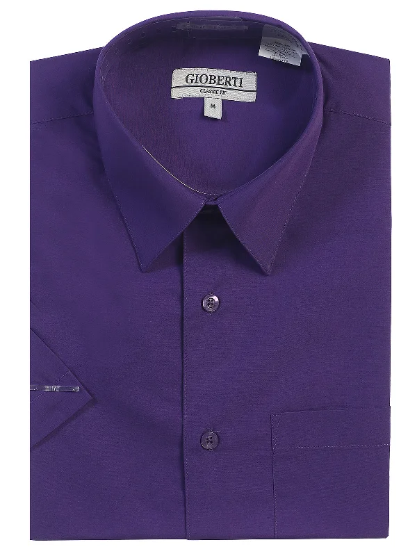 Men's Short Sleeve Shirt, Purple B