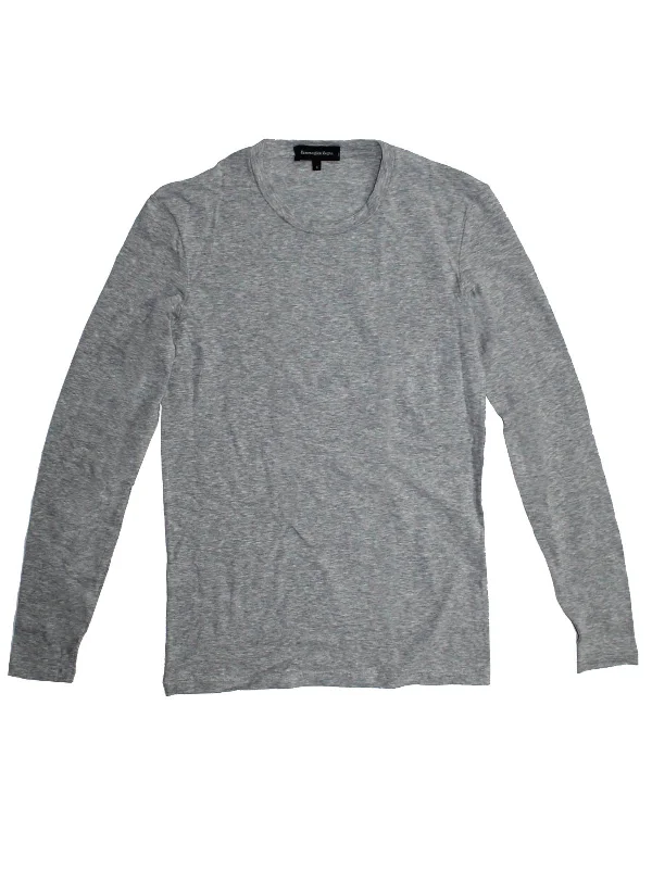 Ermenegildo Zegna Long Sleeve T-Shirt Gray XL - FINAL SALE