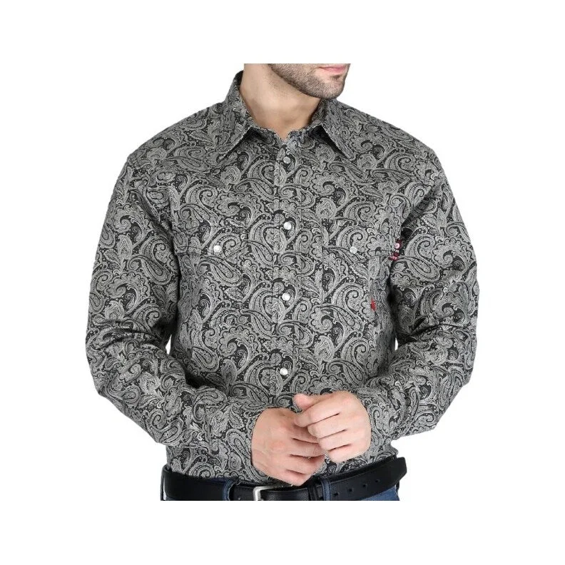 Forge FR Work Shirt Mens L/S Button Paisley Flame Resistant MFRPLDB236