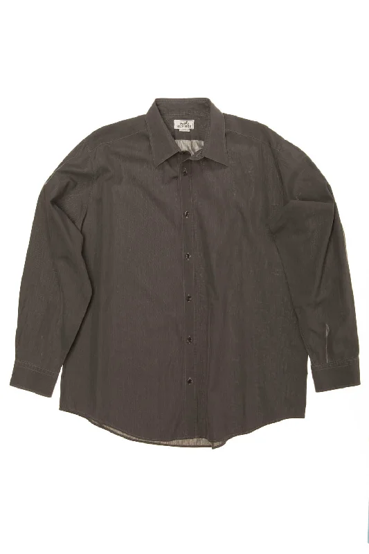 Hermes - Dark Grey Men's Dress Shirt - IT 42