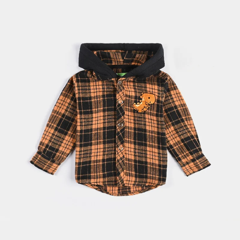 Infant Boys Flannel Basic Casual Shirt (Dino)