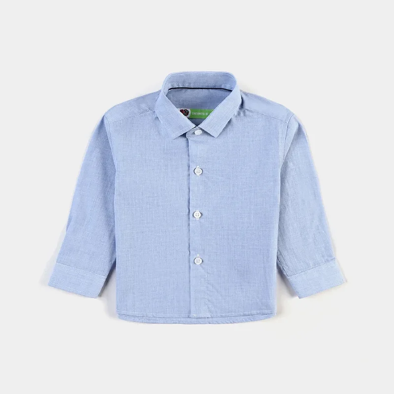 Infant Boys Oxford Formal Shirt-Blue