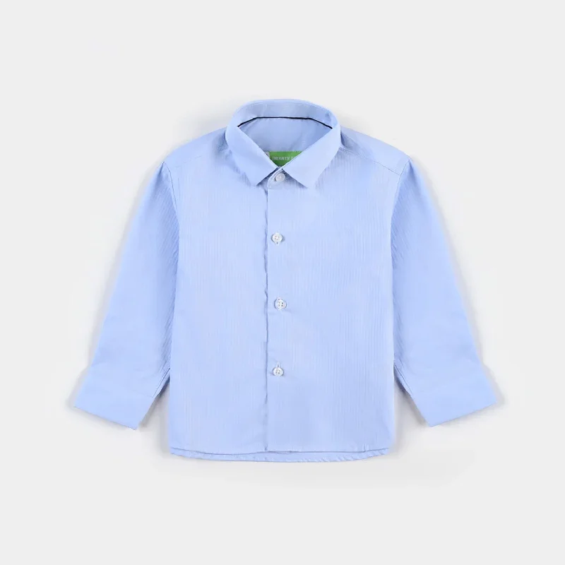 Infant Boys Oxford Formal Shirt (L/Blue)-I/Blue