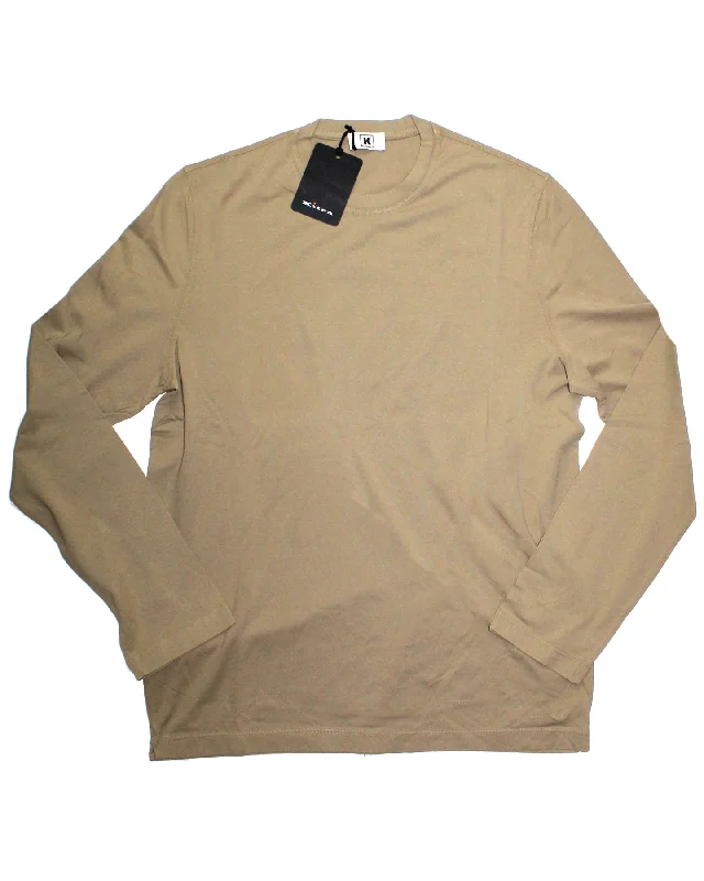 Kired Kiton Longsleeve T-Shirt Camel Crêpe Cotton