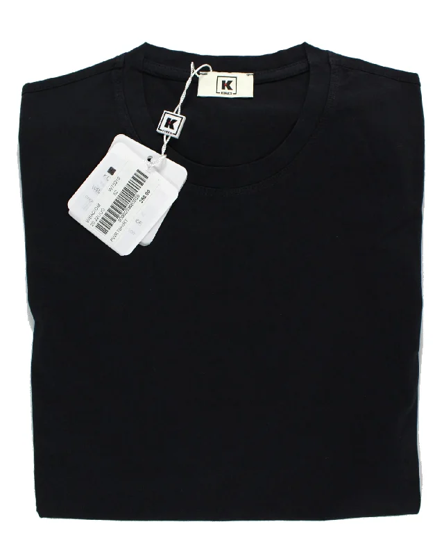 Kired Kiton T-Shirt Dark Blue Crêpe Cotton