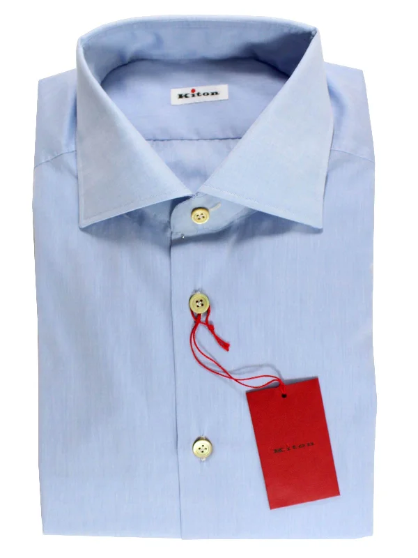 Kiton Dress Shirt Blue 39 - 15 1/2 SALE