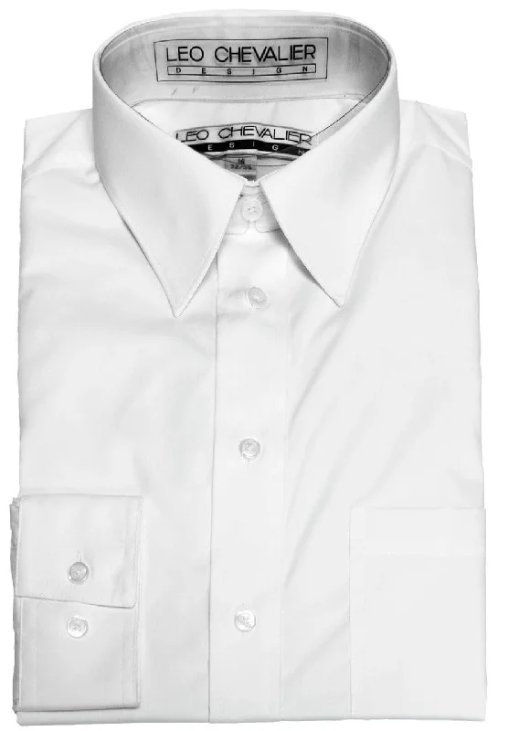 Leo Chevalier Cotton/Poly Blend White Dress Shirt - 225103 0198/0199