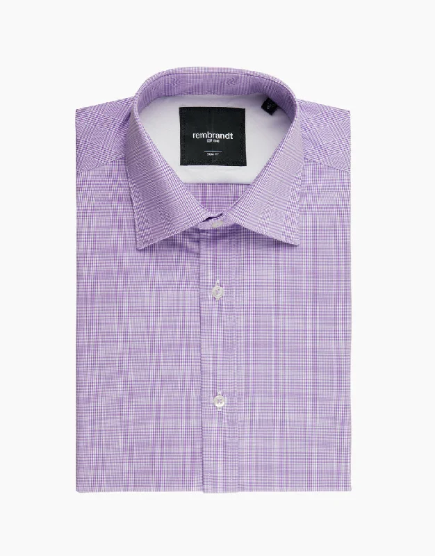 London Lilac Gingham Check Shirt