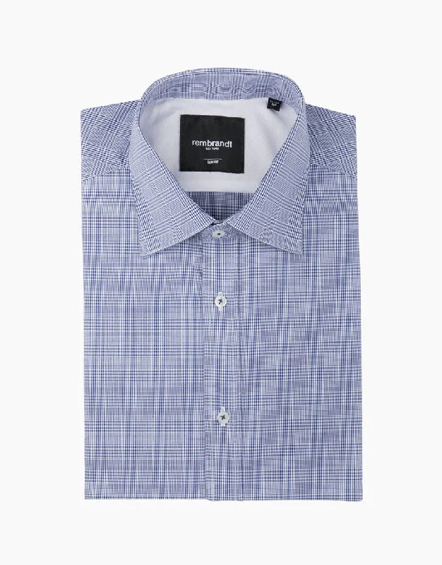 London Navy Gingham Check Shirt