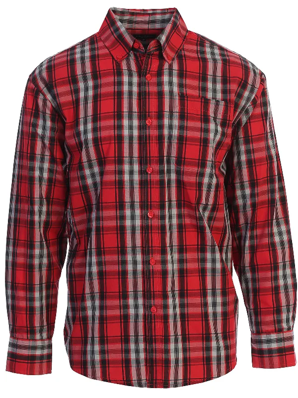 Men's Plaid Button Down Shirt