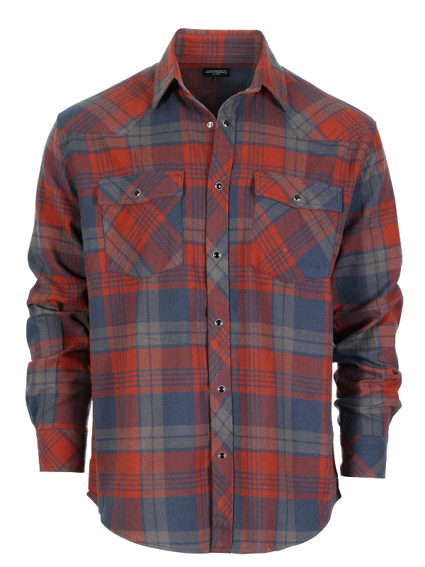 1131 - Orange / Navy Plaid