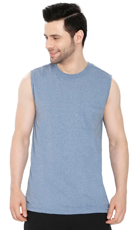 Men's Sleeveless T-Shirt with Pocket – Cool Off in Our Tough Tank