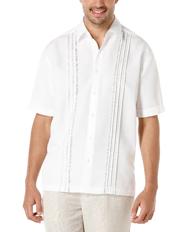 Geo Embroidered Panel Shirt