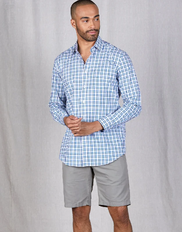 Sinatra Green & Navy Check Shirt