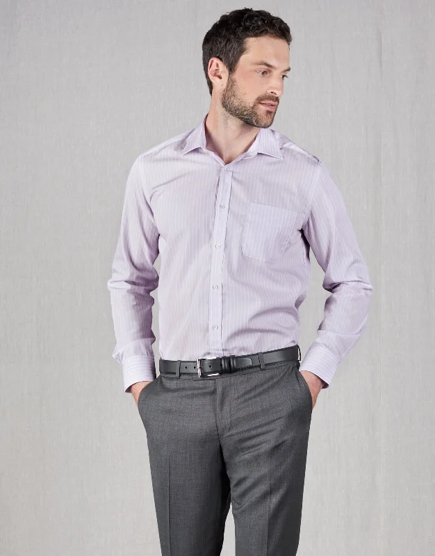 Sinatra Lilac Stripe Shirt