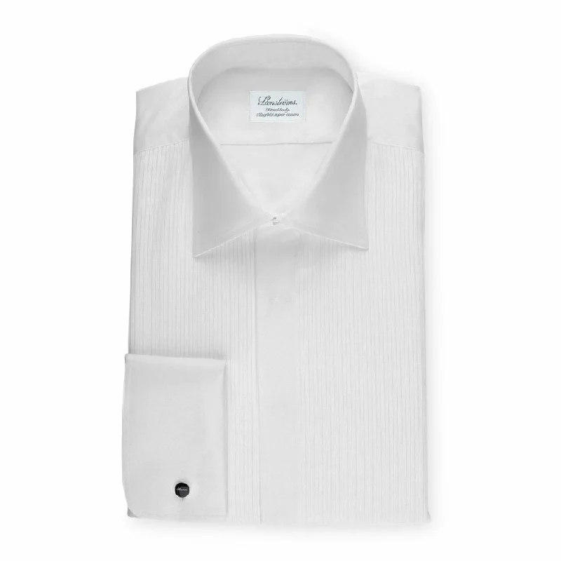 Stenstroms White Fitted Body Fly Front Tuxedo Shirt 627561 1032 000