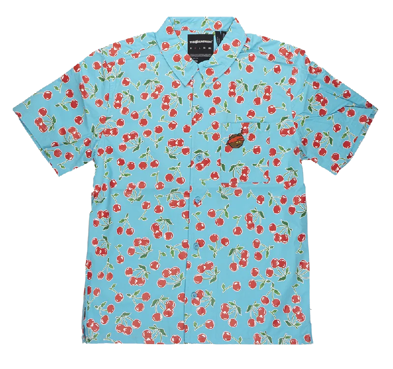 THE HUNDREDS CHERRIES BUTTON DOWN BLUE - L22F108006