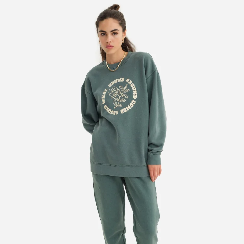 Organic Fleece Graphic Oversized Sweatshirt