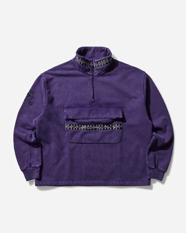 Men's Pulse Tape Funnel Neck Sweatshirt Purple